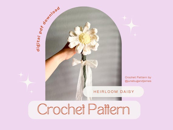 Crochet Heirloom Daisy Pattern: Super Bulky Flower (PDF Pattern)