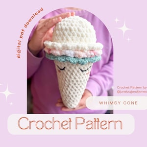 Häkel-Eistüte Muster, Amigurumi Eistüte Muster, Häkelanleitungen für den Sommer, Eis Häkelanleitung