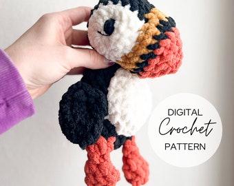 MINI Perceval Puffin Amigurumi Pattern, Digital Crochet Puffin Pattern, Amigurumi Puffin, Crocheted Puffin, Crocheted Puffin Stuffie