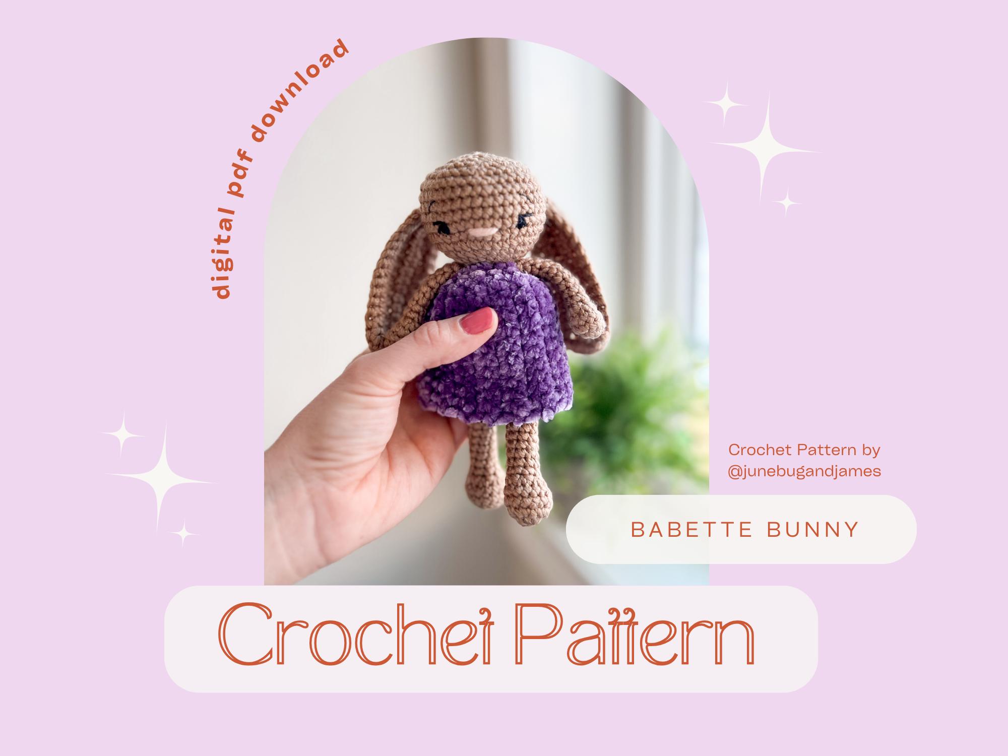 Amigurumi Bunny Crochet Pattern: Babette Stuffed Animal (PDF Pattern)