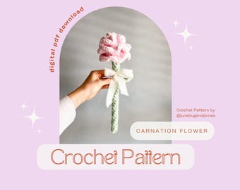 Crochet Carnation Flower Pattern: DIY Floral Bouquet (Digital Download)