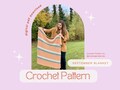 September Blanket Crochet Pattern: Easy Striped Baby or Throw (Digital Download)