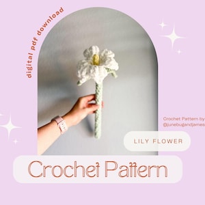 Virkat liljemönster: Blommor DIY för medel (PDF-nedladdning)