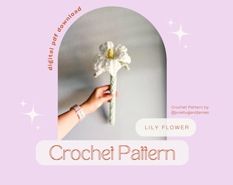 Gehaakt leliepatroon: doe-het-zelf bloemen voor gemiddeld (pdf-download)
