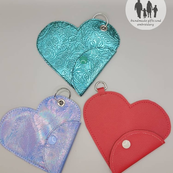 Heart coin purse keychain
