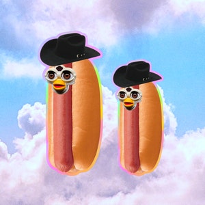 Don&#39;t talk to me or my holographic Furby hotdog cowboy son ever again stickers
