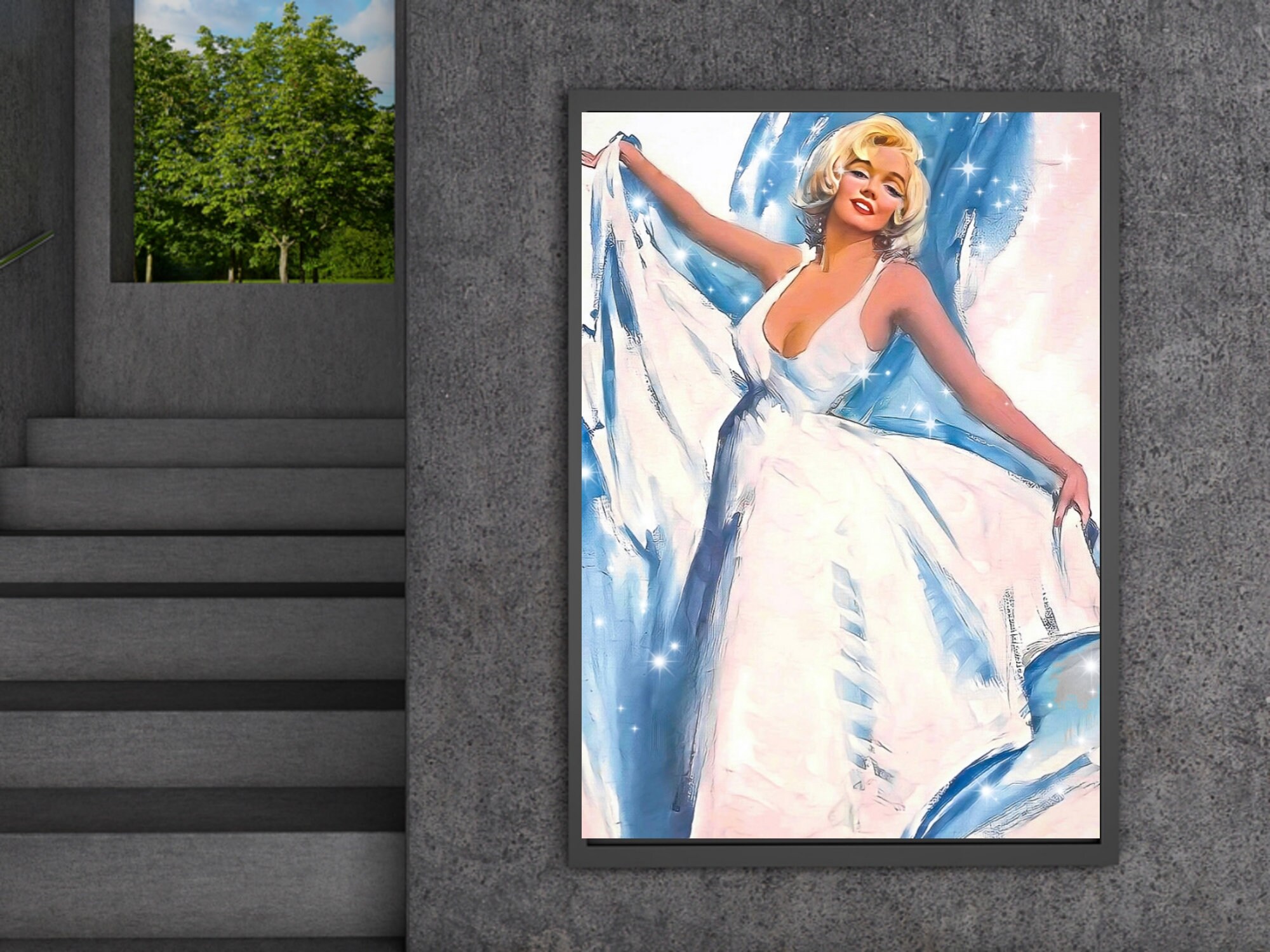 Marilyn Monroe Vestido Blanco Arte Póster Imprimir - Etsy España Marilyn Monroe Vestido Blanco Arte Póster Imprimir - Etsy España