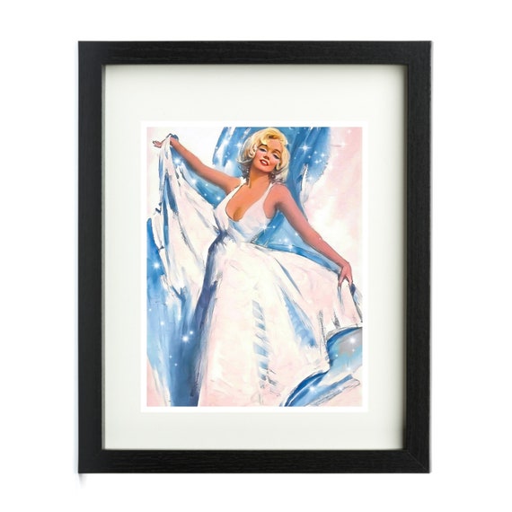 Marilyn Monroe Vestido Blanco Arte Póster Imprimir - Etsy España Marilyn Monroe Vestido Blanco Arte Póster Imprimir - Etsy España