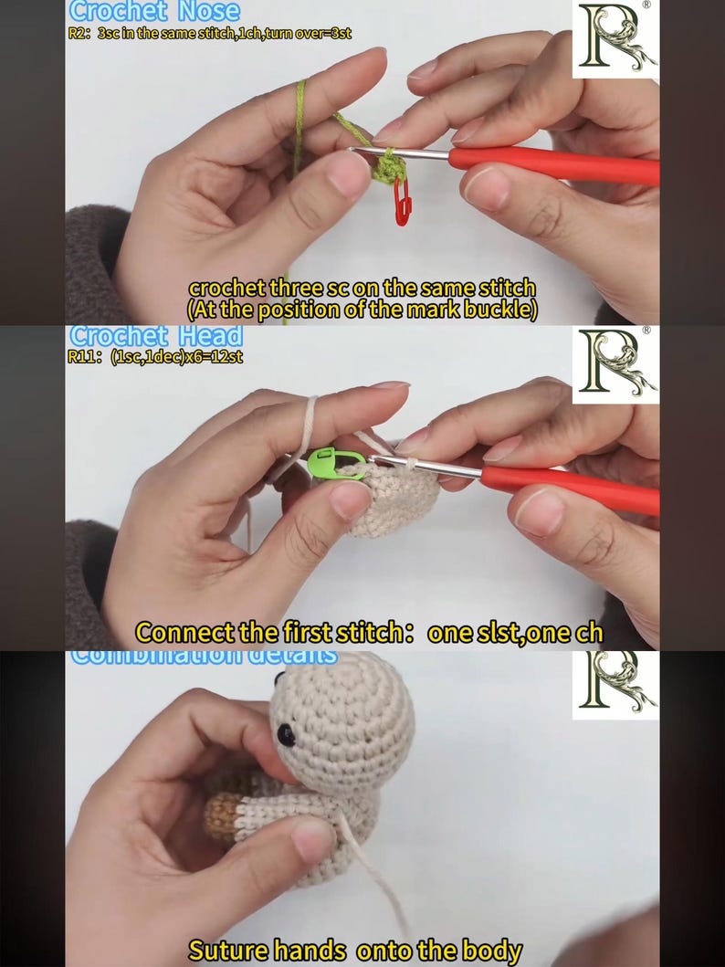 Kit de crochet de león para principiantes, kit de inicio de amigurumi fácil, con video imagen 10