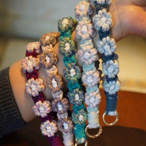 Macrame Wristlet Keychain Lanyard Cotton l Boho