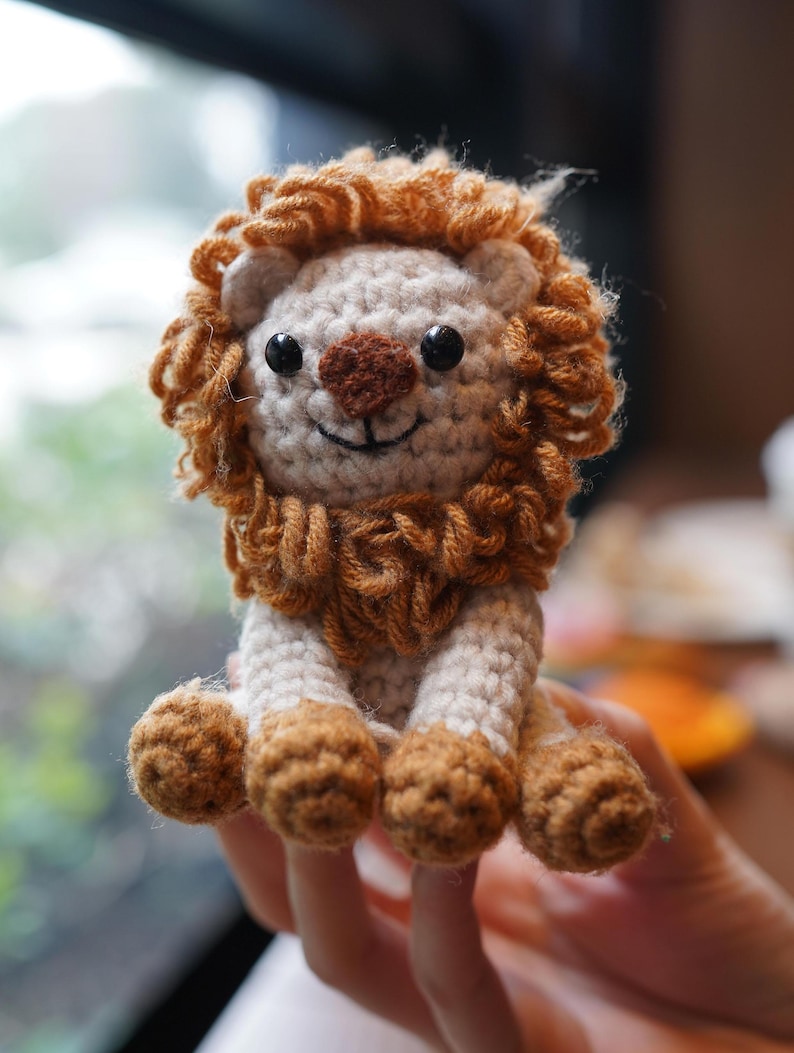 Kit de crochet de león para principiantes, kit de inicio de amigurumi fácil, con video imagen 1