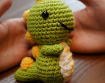 Dinosaur crochet Kit for Beginners, Animal Amigurumi DIY Kit with Video
