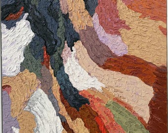 Impasto Abstrakt Oljemålning Väggkonst Texturerad 3D Tung Konst Djärv Modern Dekor Gåva