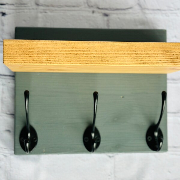 Coat Hooks With Shelf Etsy UK
