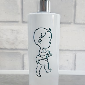 White Kitchen Soap Dispenser, Reusable 500ml Pump Bottle