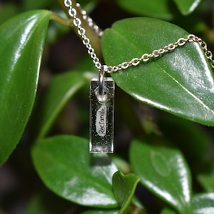 Custom Name on Rice Charm sealed in Resin Tag for Keychain, Necklace, Bracelet Charm, Pendant, Zipper