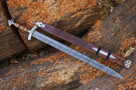 Hand Forged Damascus Steel NORTHMEN Sword, Medieval Vikking SWord, of Kings