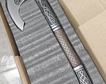 Hand Forged Viking Axe | Carbon Steel Hatchet, Personalized Gift Box