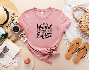 Wanderlust shirt , travel itinerary , personalized shirt , nature lover gift for him , gift for her