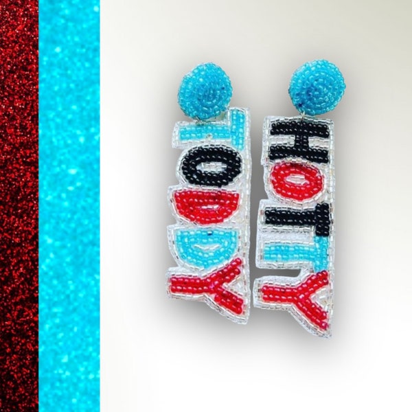 Hotty Toddy 2.0 Multicolored / Game Day Beaded Earrings / Seed Bead / College Football / Team Colors / Game Day and Tailgate Fashion