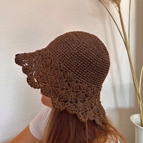 summer hat, bucket hat, sun hat, crochet pattern