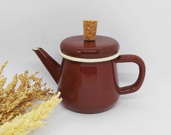 Enamel Teapot, Handmade Teapot, Enamel Coffee Pot, Enamel Kitchen Teapot, Household Supplies, Sail Design Teapot,