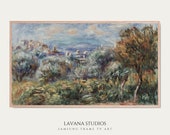 Samsung Frame TV Art Vintage Abstract Country Landscape Painting, Antique Television Art Digital Download 010
