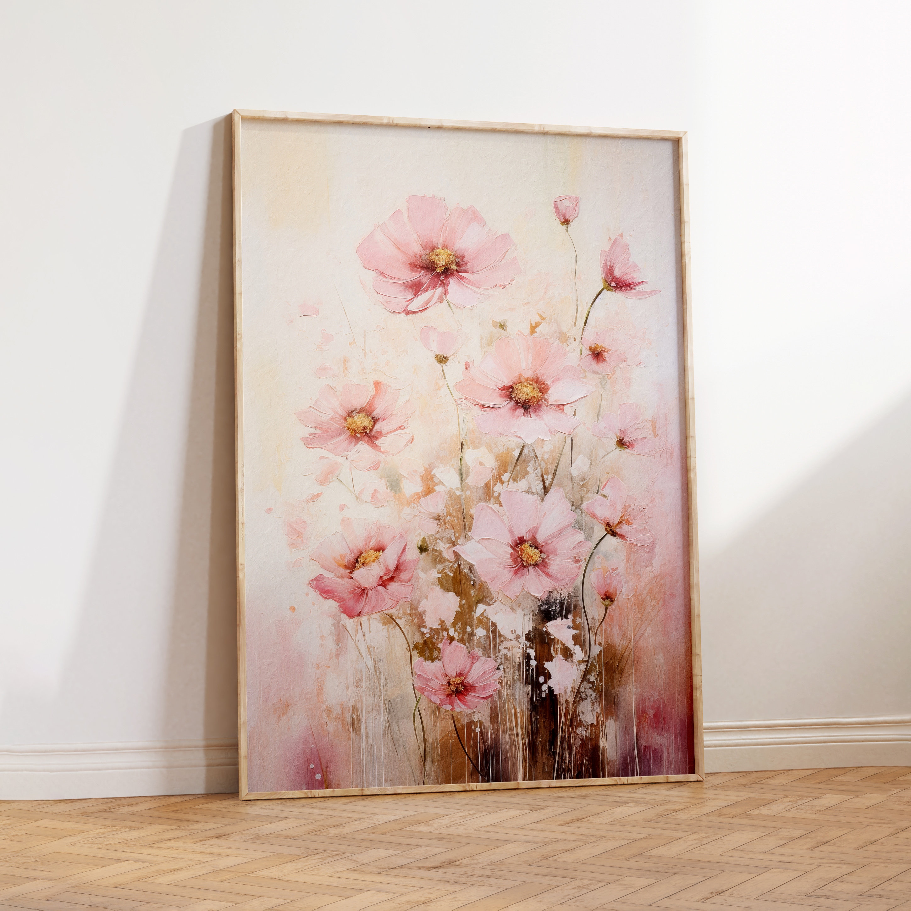 Pink Floral Wall Art Set: Pastel Vintage Prints for Nursery - Etsy