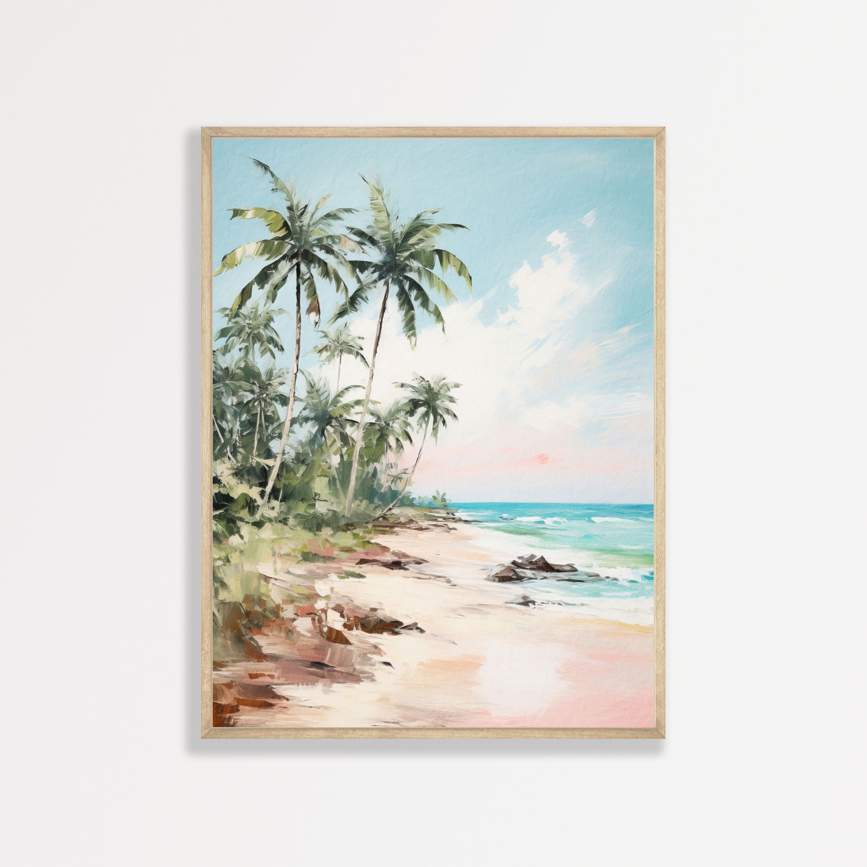 Society6 ケース Pale blue retro beach by AC Photography Fine Art Canvas Retro Beach Day II by Studio Arts Canvas Art