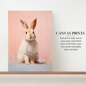 a painting of a rabbit on a shelf