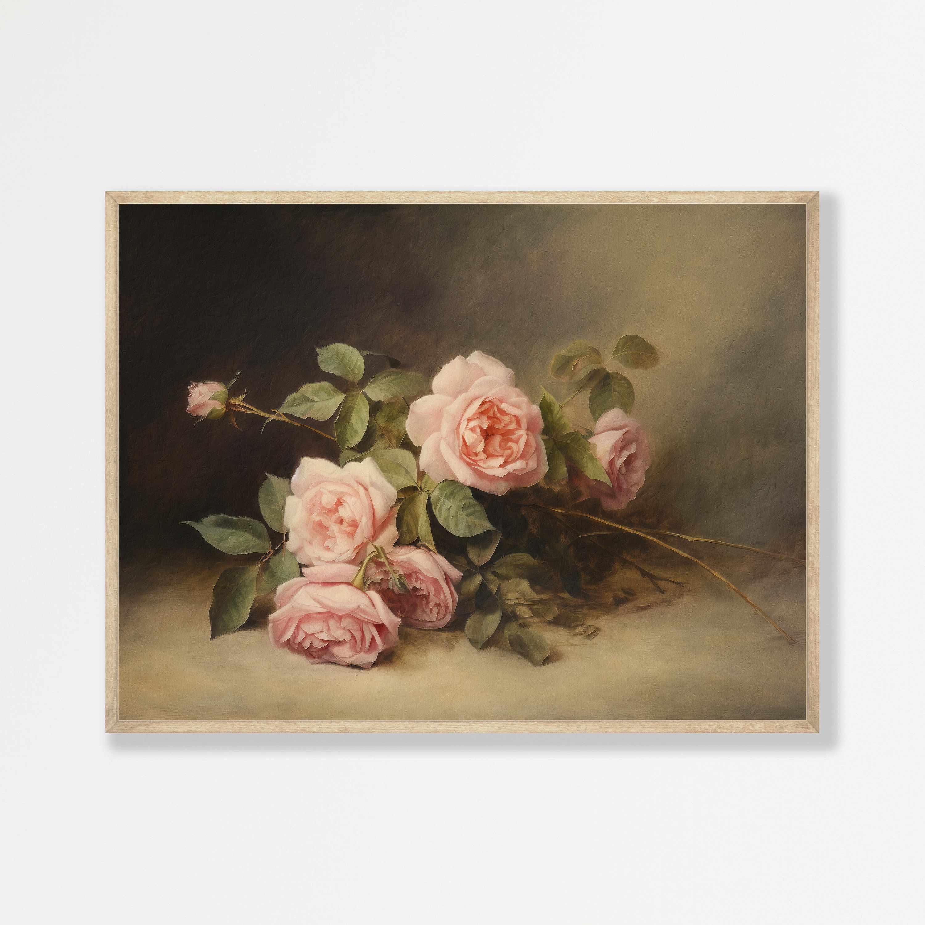 Rustic Rose Wall Art Print: Vintage Floral Still Life - Etsy
