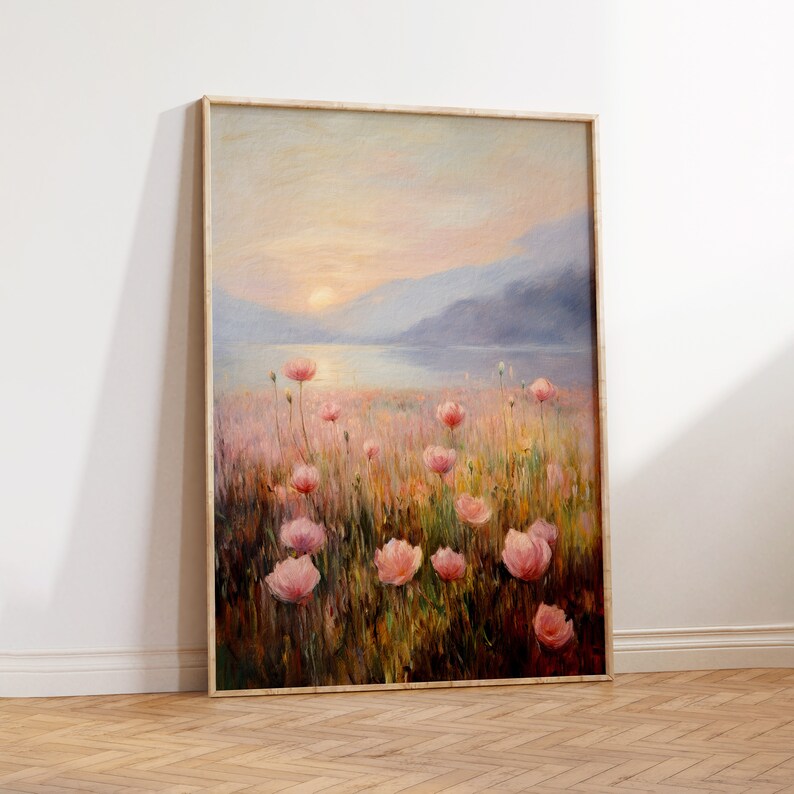 Countryside Tulips Wall Art Set - Vintage Floral Nursery Prints - Etsy