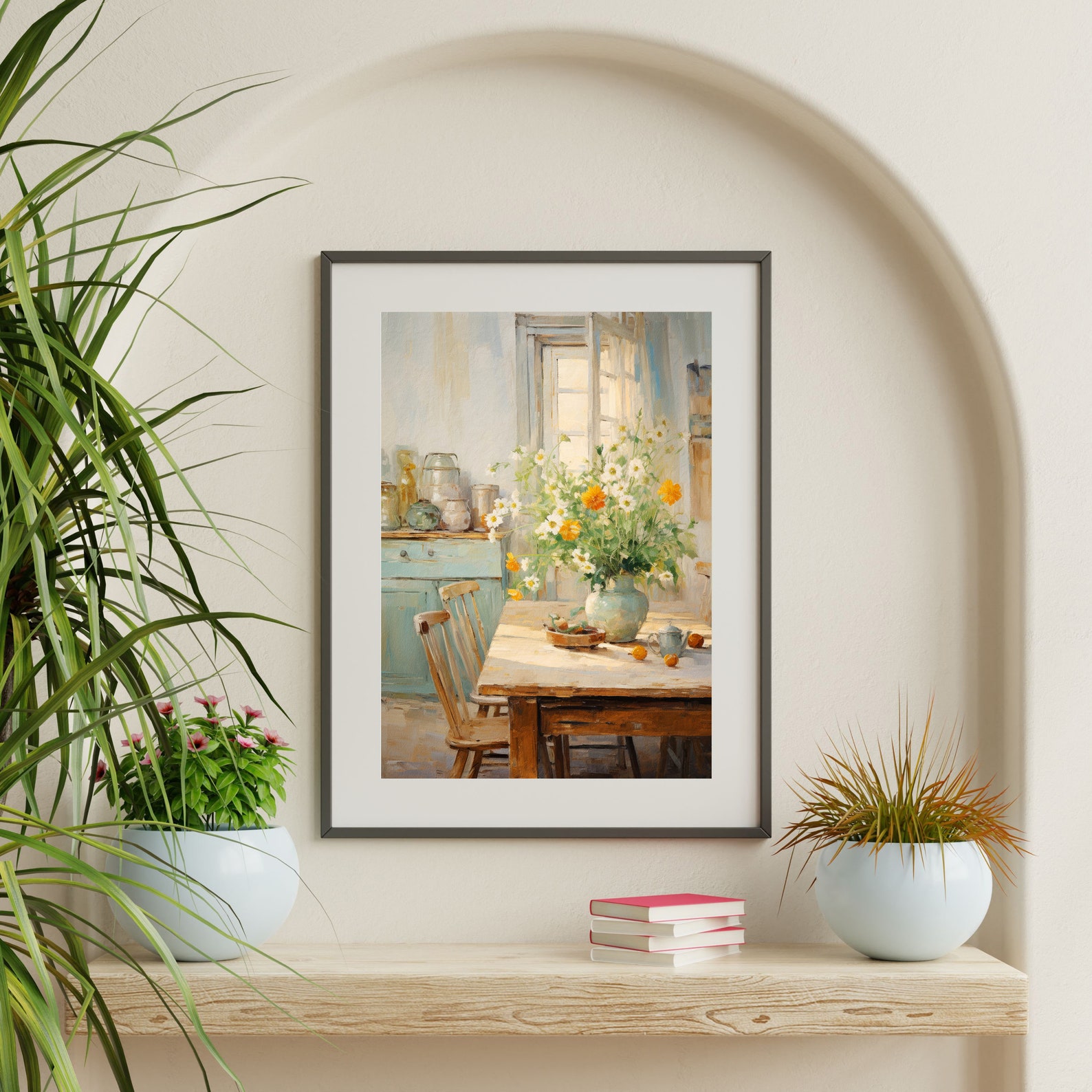 Rustic Kitchen Wall Art Vintage Still Life Painting Retro Farmhouse - Etsy