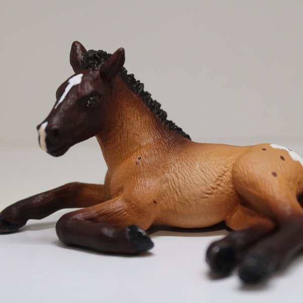 Custom Schleich Haflinger Foal - Red Dun Blanket Appaloosa