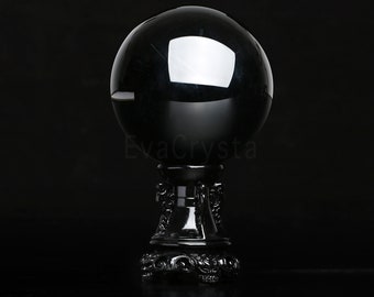 Natural Obsidian Sphere Obsidian Ball Crystal Sphere 100mm 80mm 60mm Healing Crystal