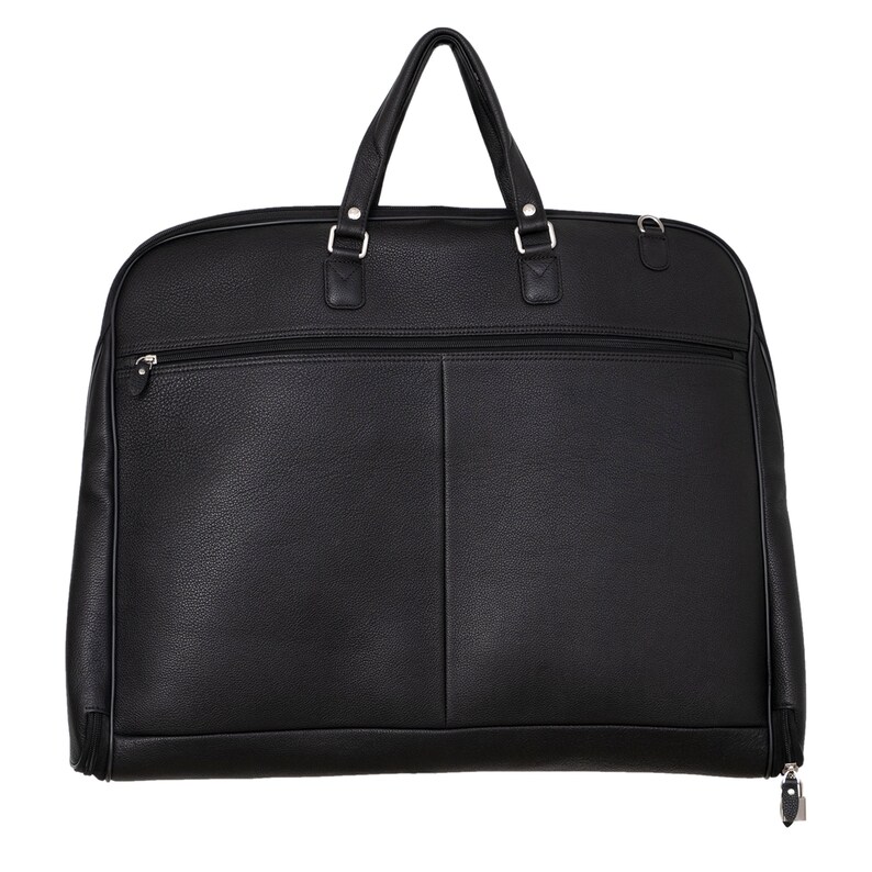 Black Leather Dress Bag Suit Bag Dresser Bag Travel Bag Etsy