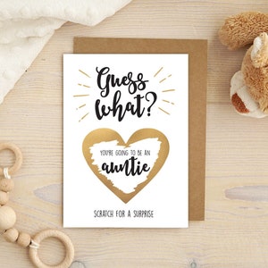 Devinez ce que vous allez être ! Déguisement bébé pour tante, oncle, grands-parents, faire-part de naissance à gratter, faire-part de naissance surprise