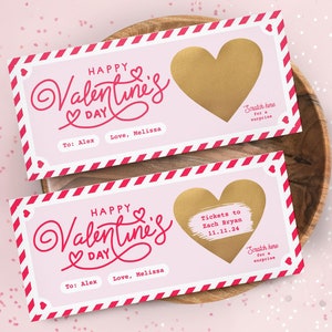 Bon cadeau surprise pour la Saint-Valentin, cadeau personnalisé, à gratter, cadeau unique de la Saint-Valentin pour mari, petit ami, femme, petite amie