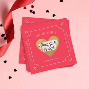 Coupons d'amour à gratter, Surprise pour la Saint-Valentin, Bons d'anniversaire d'anniversaire à gratter, Cadeau romantique unique pour elle et lui