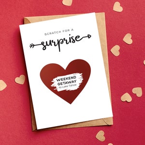 Cartes surprises romantiques à gratter, Surprise pour la Saint-Valentin, Cartes à gratter d'anniversaire, Cadeau personnalisé