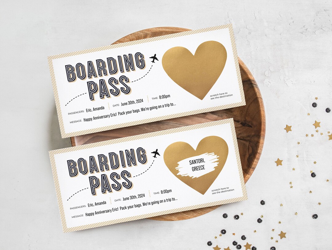 thumbnail interactive-video image 1 of Personalised Scratch-Off Boarding Pass Card – Surprise Trip Reveal Gift 1 of 5