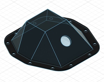 Wrangler JL and JT Gladiator M220 Differential Cover DXF File (Digital Download)