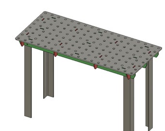 Welding Fabrication Table DXF File: 36" x 16" (Digital Download)