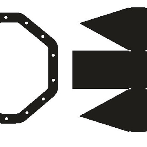 Download digitale file DXF per coperchio differenziale asse 14 Bolt 10.5" (questo è solo un download di file)