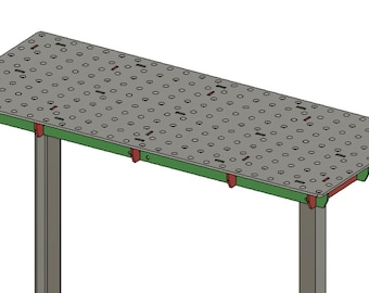 Welding Fabrication Table DXF File: 48" x 20" (Digital Download)