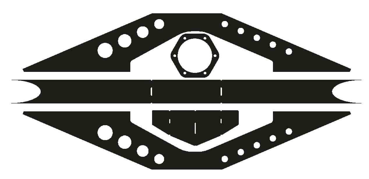 14 Bolt Axle Truss & Pinion Guard DXF File (Digital Download)