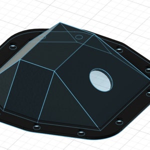 M186 ディファレンシャル カバー [Wrangler JL 小型フロント アクスル Sport および Sahara に適合] の DXF ファイル デジタル ダウンロード (これはファイル ダウンロードのみです)