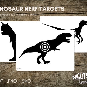 dinosaur nerf targets digital download etsy
