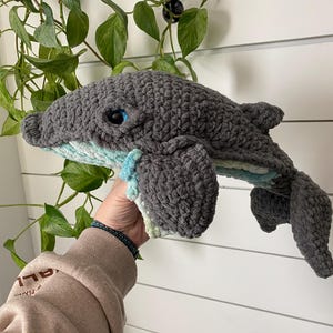 Crochet Humpback Whale Stuffed Animal, Handmade Gift, Nursery Decor, Whale Plush, Nautical Nursery Decor