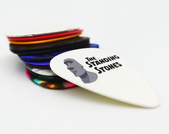 Plectrum with desired text ( different colors ) - Personalized plectrum with individual print - ( Thin - Extra Heavy )